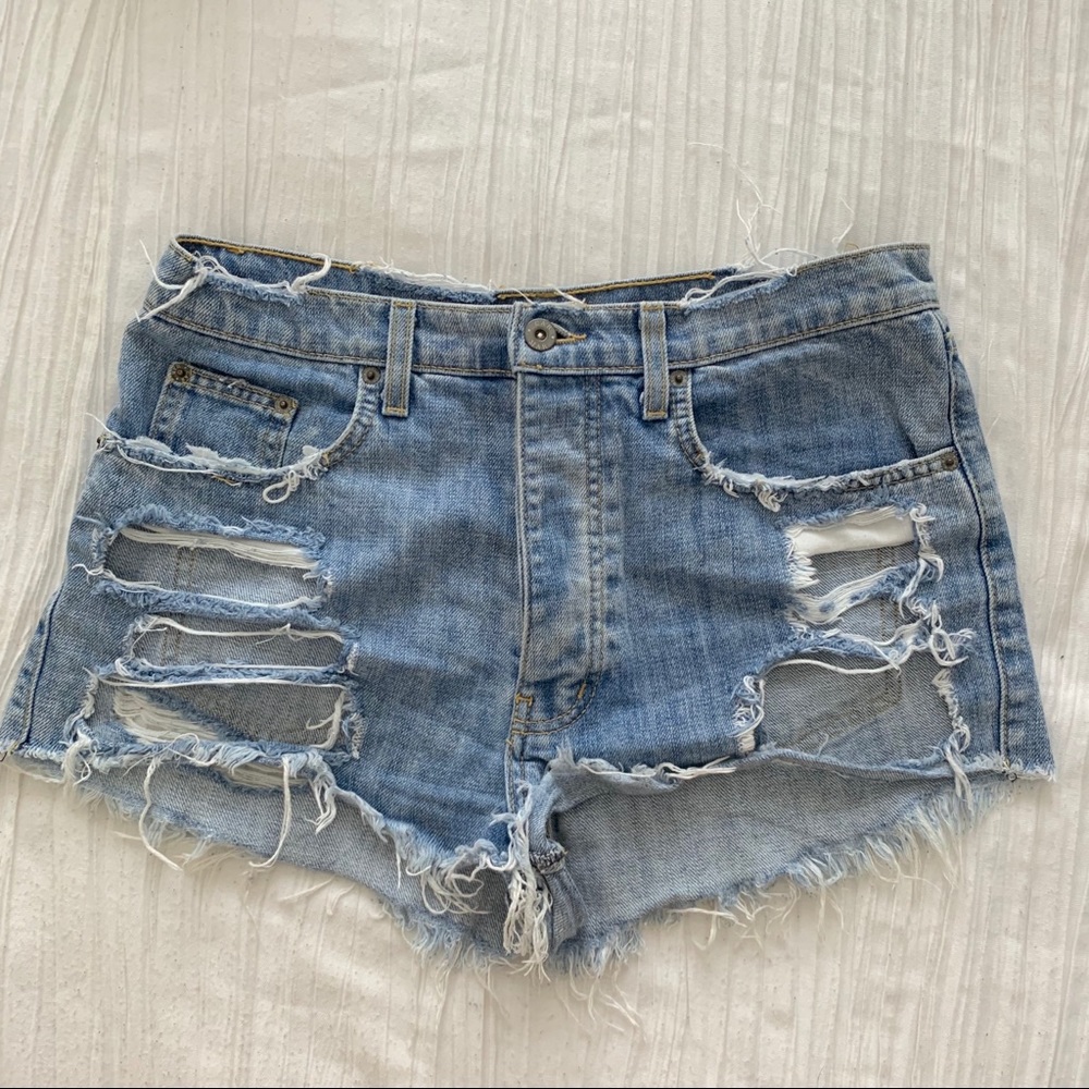 Distressed Jean Shorts